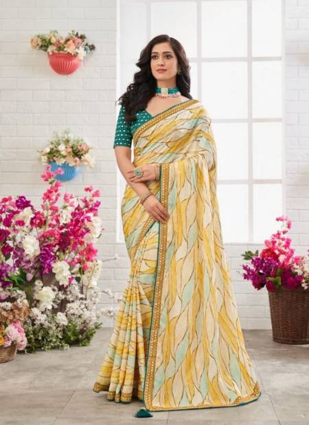 Yellow Colour SURBHI 1 New Fancy Ethnic Wear Designer Saree Collection 106